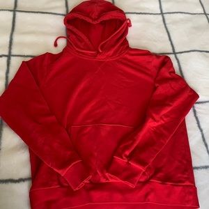 red hm hoodie
